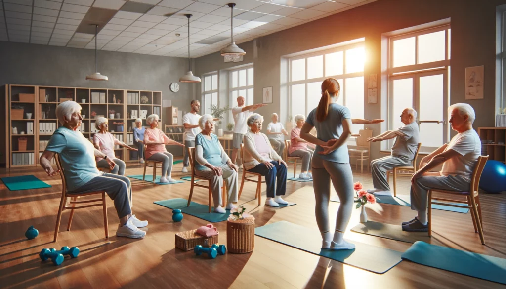 old folks home activities such as chair yoga